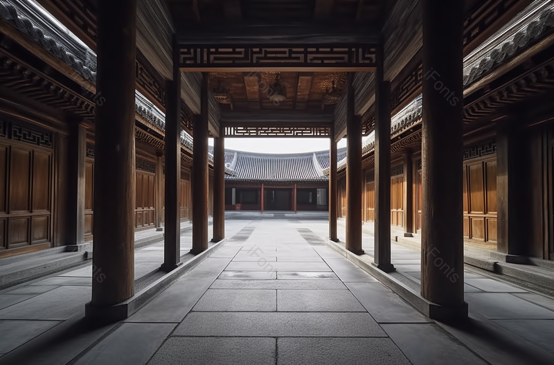 中式古典建筑庭院通道古老的传统著名景点,高清,摄影图,摄影图片,图片大全,摄影图免费下载